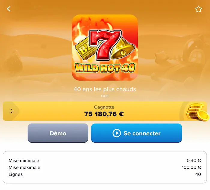 Wild Hot 40 Casino Home banne